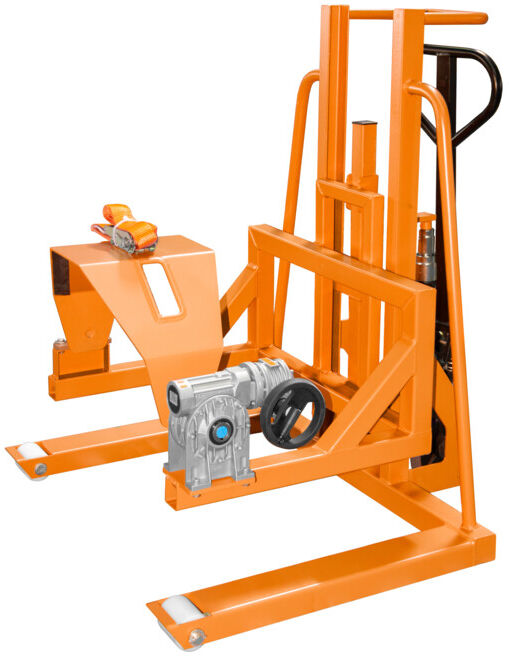 Bauer Südlohn Rouleau de levage de fût FHR 600 F, peint, orange jaune (4419-11-0000-2000)