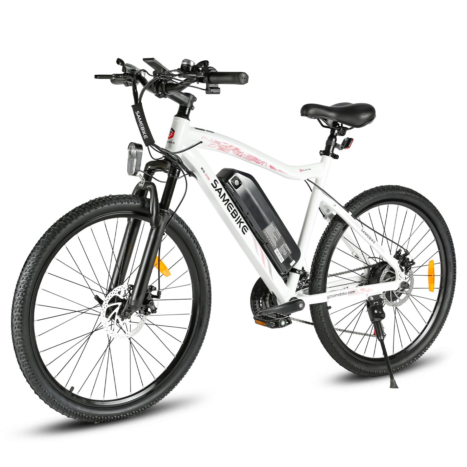 Neues Berg-Elektrofahrrad SY26-II, 48 V 13 Ah, mechanische Doppel-Scheibenbremse, maximale Traglast 150 kg, weiß