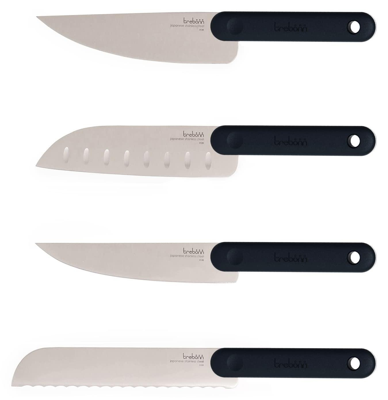 Dripio Messer-set Black Edition – 4 keukenmessen van Japans roestvrij staal