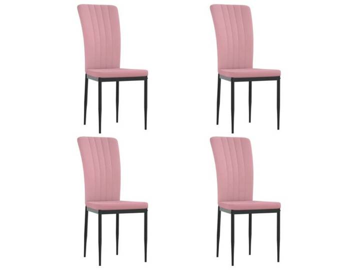 CLOUD Lot de 4 Chaises à manger - Chaises Cuisine/Salon Rose Velours CHYNEW6782680