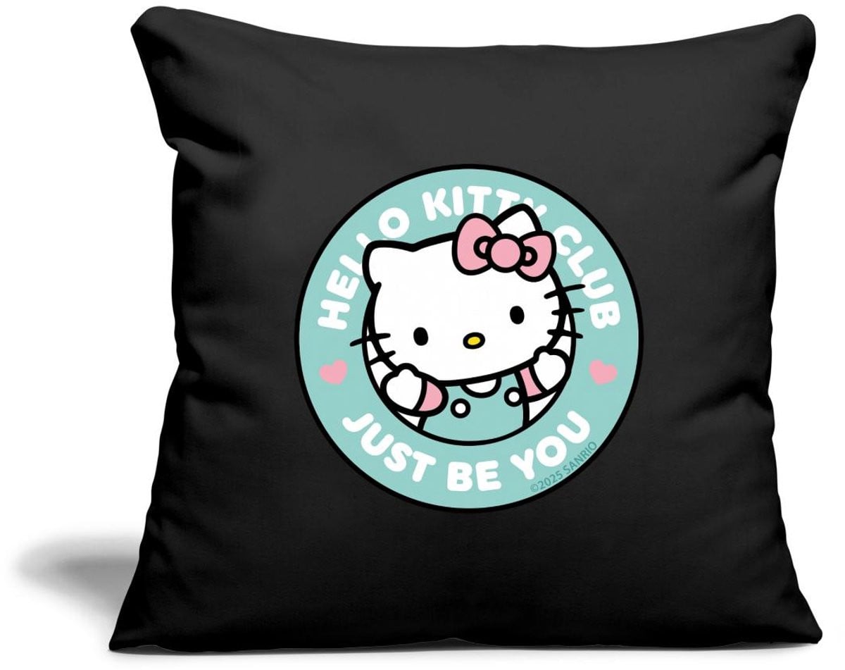 Hello Kitty Just Be You Hello Kitty Club Sierkussenhoes voor volwassenen, 45 x 45 cm