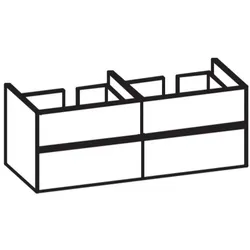 Artiqua 116 Waschtischunterschrank, Stahlgrau, 116-WU4L-AC10-7142-88 116-WU4L-AC10-7142-88