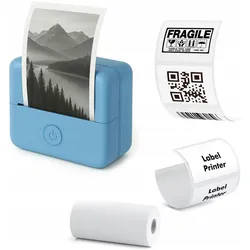Loveinstant Drukarka Termiczna Bluetooth Do Zdjęć Naklejek Notatek Etykiet Aplikacja Ai / X6 / Niebieski (Thermodirekt, Farbe), Drucker, Blau