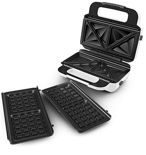 Tefal Snack XL tosti- en wafelijzer, 850 W, wit, met afneembare platen
