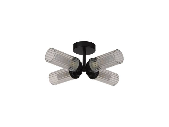 Dimmbare Design Decken- und Badlampe „Imperial“ 4-Flammig Messing, Transparent Searchlight