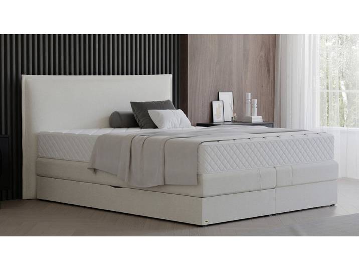 PAARA Boxspringbett mit Bettkasten, Matratze und Topper integriert - Modell Madrid, mit innovativem Belüftungssystem
