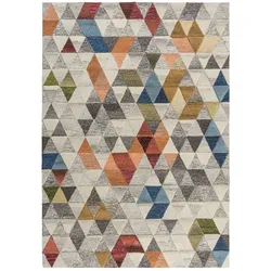 Moderner Teppich in Lebendigen Farben, mit Rutschfestem Rücken `Esk Leo`. 120x170 cm | Kadima Design