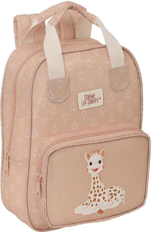 Kinderrucksack SAFTA "Sophie la Girafe Cookie", Kinder, Gr. B/H/T: 20cm x 28cm x 8cm, beige (braun), Rucksäcke Kinderrucksack, Gepolsterte Schultergurte, Gepolstertes Rückenteil, Höhenverstellbar braun B/H/T: 20cm x 28cm x 8cm