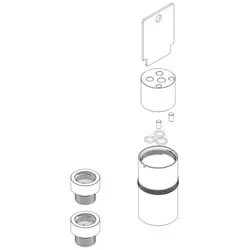 Herzbach MODUL7 Verlängerung 30mm Hebelmischer 70.718012.1.09 Wandauslauf 1 Verbraucher