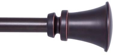 "Kenney® Nile 3/4"" Standard Decorative Window Curtain Rod, 36-66"", Pewter"