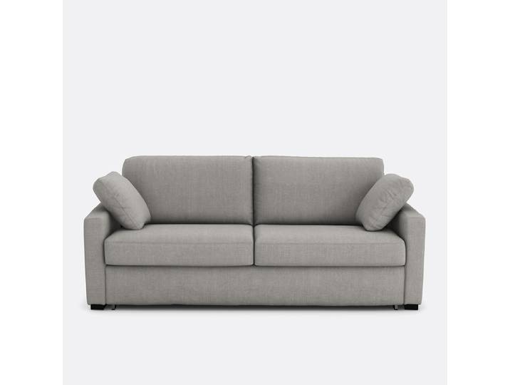 LA REDOUTE Canapé-lit coton/lin, mousse premium HR, Timor 3 Places Gris Clair, Made in France