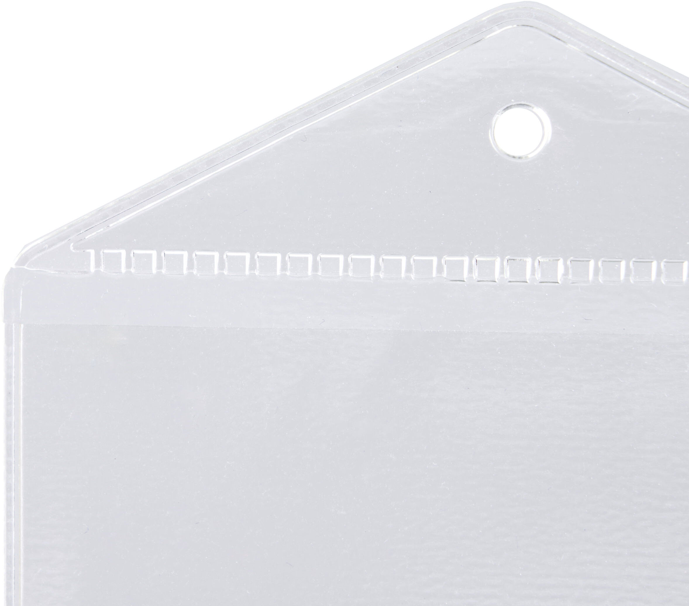 SPRINTIS 100 Unités - Porte-badges portrait   A7   patte d’accrochage en forme de toit, PVC souple, transparent