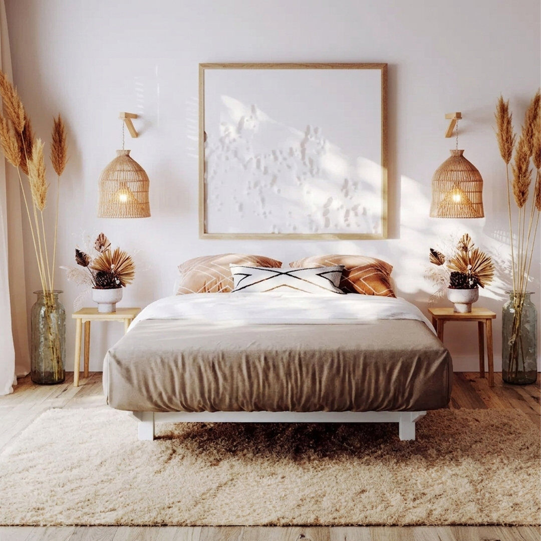 Ebern Designs Hardison Bed Frame White Super King (6')
