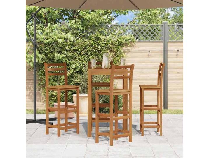 Brun Siège de jardin - Tabourets de bar - (4 pcs) - bois d'acacia solide C783