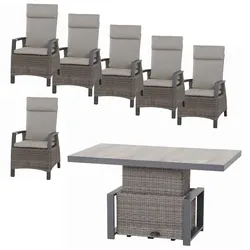 Loungegarnitur Corido 7-tlg. Grau