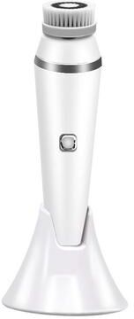 United Electric Facial Cleansing Brush Waterproof Silicone Face Cleanser For Deep Pore Care white