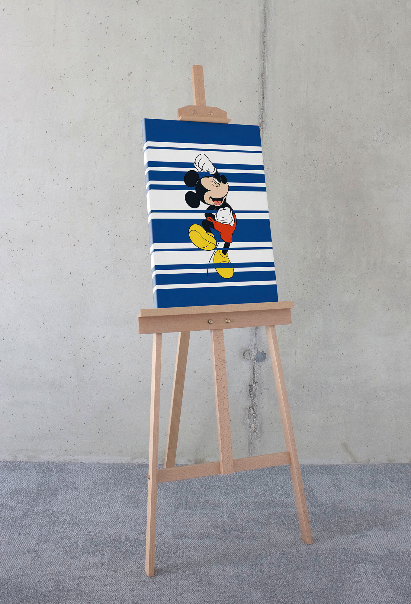 Leinwandbild KOMAR "Mickey Rockstar - Grösse 40 x 60 cm", bunt (farbe bild(er): bunt), B:40cm, Holz, Papier, Bilder, Leinwandbild, Keilrahmenbild mi Echtholzrahmen farbe bild(er): bunt B/H/T: 40cm, Natur, 1 Stk.
