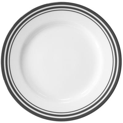 Platzteller FINK "Moments", grau (grau, weiß), Ø:30cm, Porzellan, Untersetzer, Ø 30 cm, Porzellan mit Streifen
