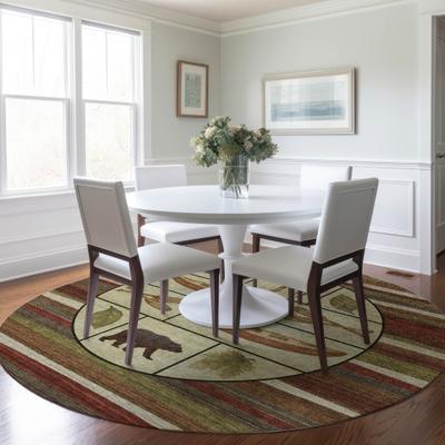 Addison Rugs Premium Washable Super Soft Canoe Moose Bear Cabin Mayfield Rug