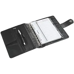 Bind Terminplaner A5 Nappaleder mit Magnetverschluss »T5-1« schwarz, 21.5x24.5 cm