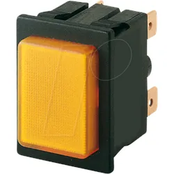 MAR 1660.0201 - Leuchtdruckschalter EIN-AUS, DPST , 250 V AC / 16 A , orange