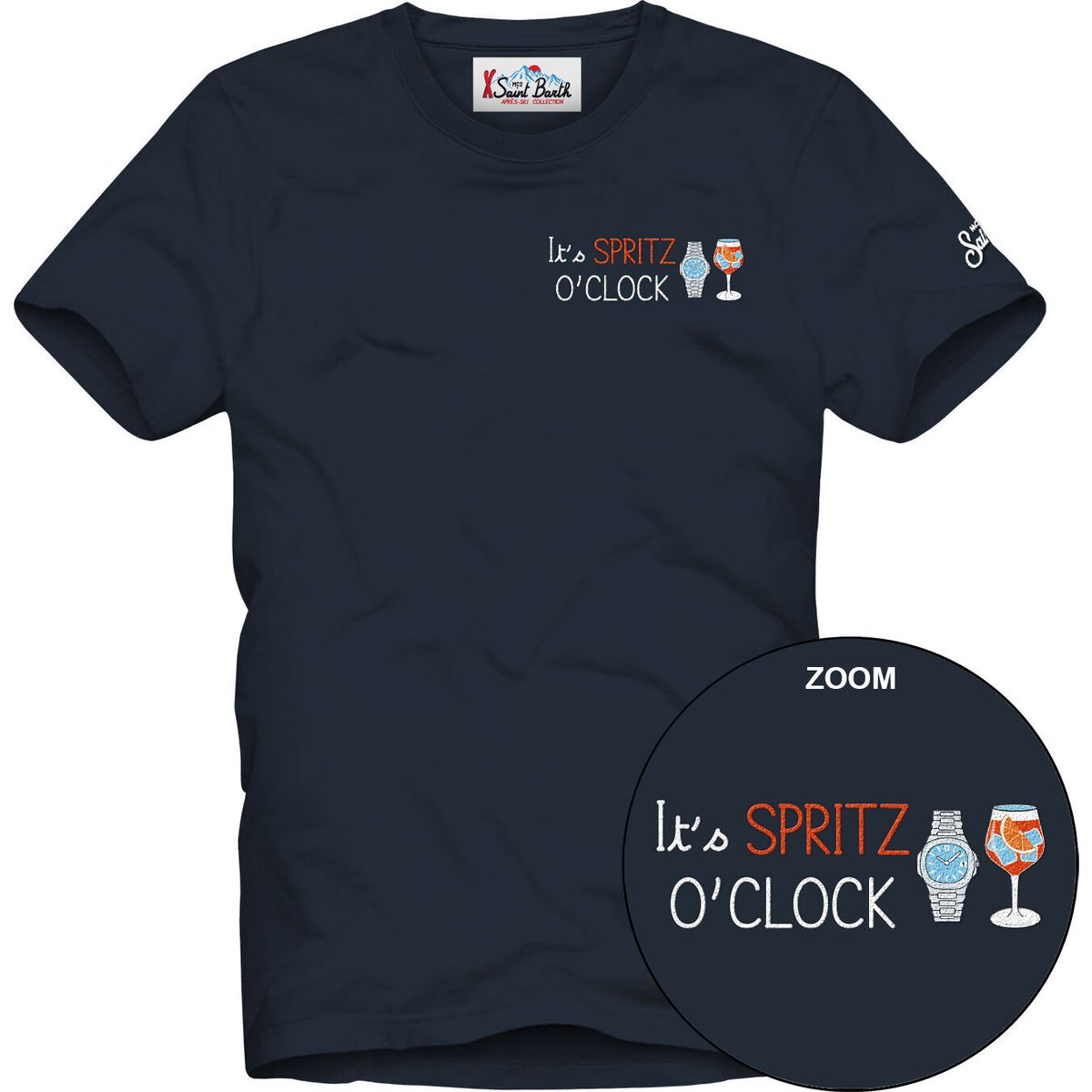 MC2 Saint Barth Arnott Classic ST. Barth T-shirt spritz clock 61 emb (03590M) M ARN000103590M-03590M-M