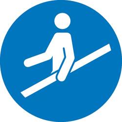 SAFETYMARKING Gebotsschild Handlauf benutzen Folie selbstklebend (Ø) 200 mm ISO 7010 1 St. 21.A7375