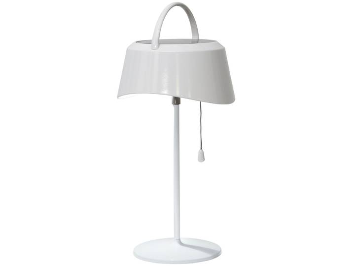 Solar-Tischleuchte ,Cervia', weiß, LED, Lichtsensor, warmweiß, 36cm