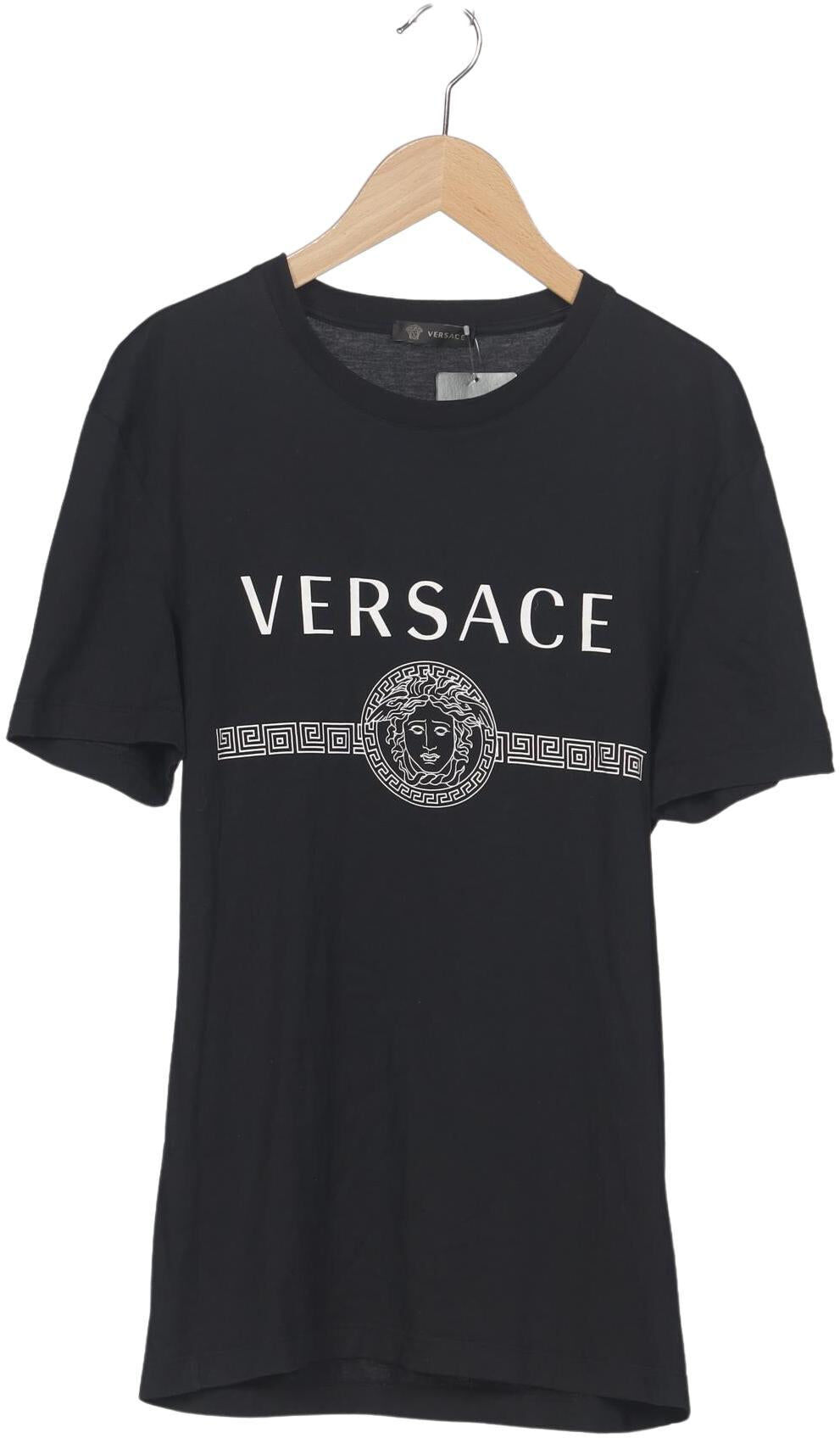 Versace Herren T-Shirt, Marineblau, Gr. S, Baumwolle - Second Hand