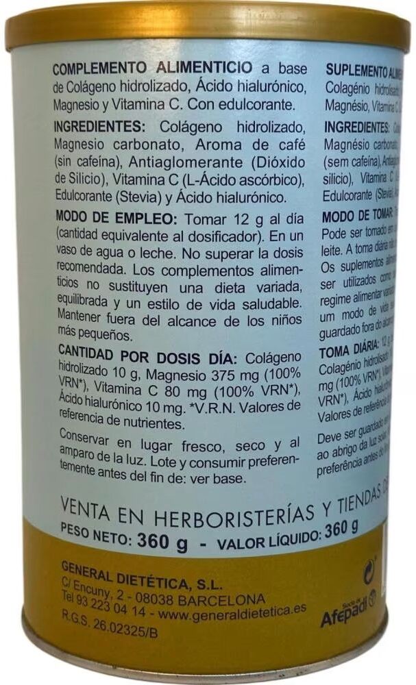 Integralia Colágeno Soluble Plus Sabor Café 360g Talla Única Unisex
