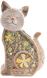IH Casa Decor Solar Power Outdoor Garden Figurine Cat
