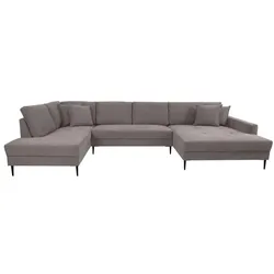 Wohnlandschaft Summer Stoff Grau Taupe