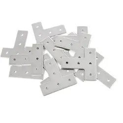 MakerBeamXL 15x15 Brackets, Profilverbinder, 12 Stück - Verbinder-Typ: T-Verbinder - Farbe: silber