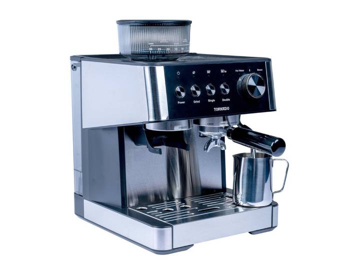 Tornado Siebträgermaschine TCM5431-GS, einfache Bedienung, konstante Temperaturregelung