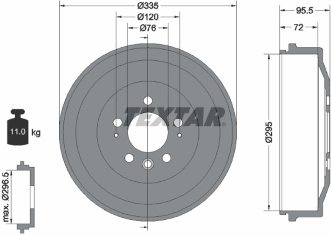 Bremstrommel TEXTAR 94043900