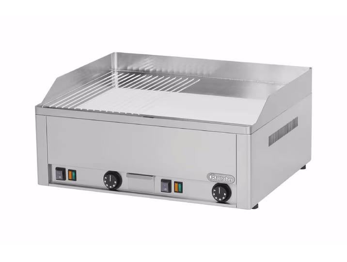Bartscher Elektro-Griddleplatte 650, Chrom 1/2-1/2 – Gastro Grill/Griddleplatte – edelstahl