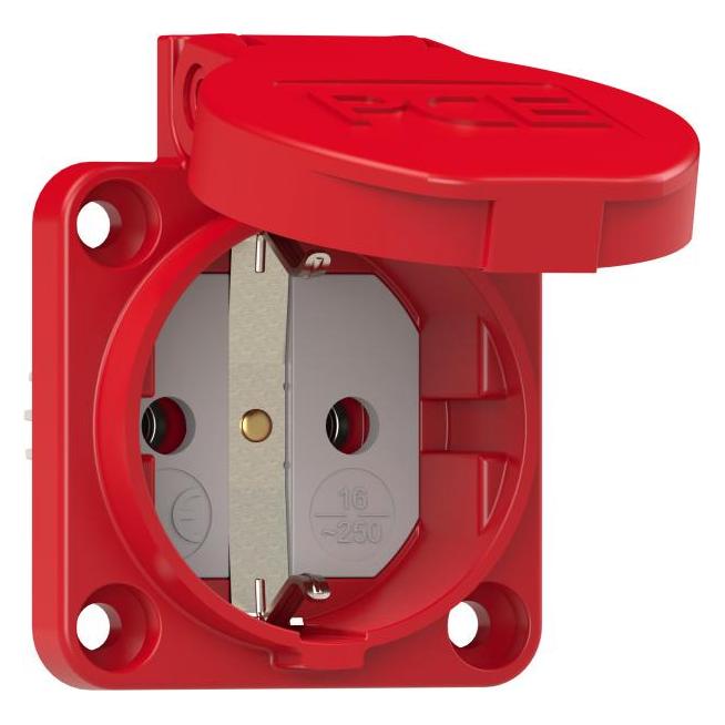 PCE CEE Schutzkontakt Anbausteckdose rot 16A 250V IP54 105-0r (105-0r-PCE-)
