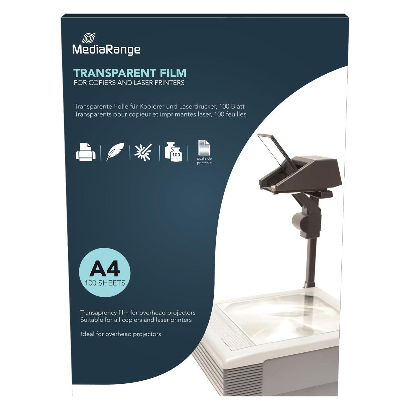 MediaRange Over Head Projector Film (100 g/m², A4, 100 Stk.) (MRINK160)