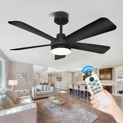 Uplift Essentials Modern Black Ceiling Fan Chandelier b 52inch black