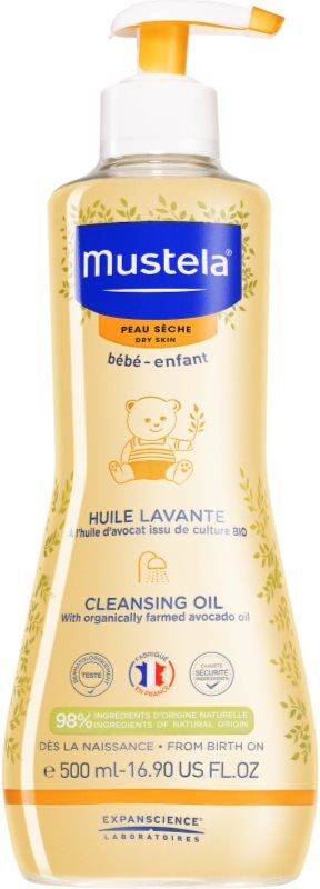Mustela Bébé Dry Skin das Reinigungsöl für Kinder ab der Geburt 500 ml