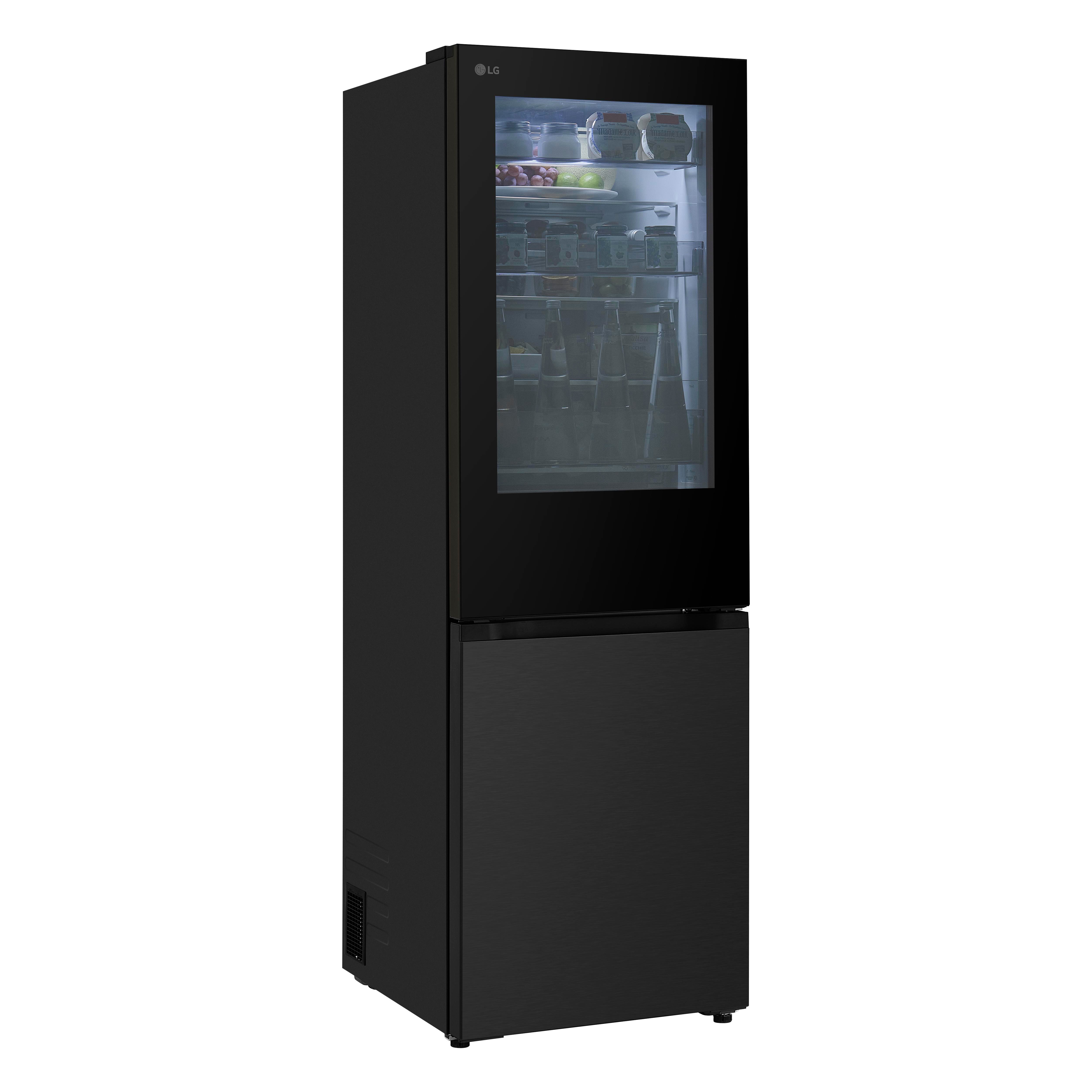 LG Electronics LG GBGS514CEV Kühl- / Gefrierkombination InstaView schwarz ThinQ®