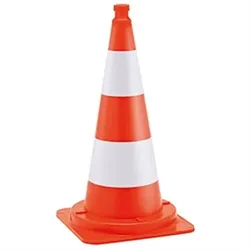 Verkehrskegel, Leitkegel tagesleuchtend, PVC, orange/weiß, Höhe 750 mm