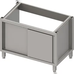 Stalgast Spülenunterschrank Boxversion 2.0, für Beine/Sockelrahmen, mit Schiebetüren 1700x540x660 mm