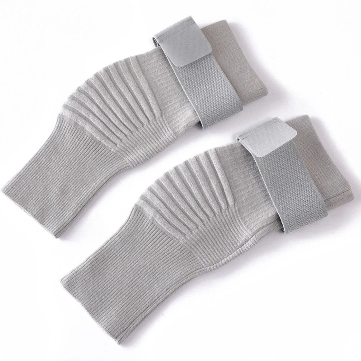 INF Manchons de genou légers d'été avec sangle - Support respirant fin pour sport et usage quotidien Gris XL