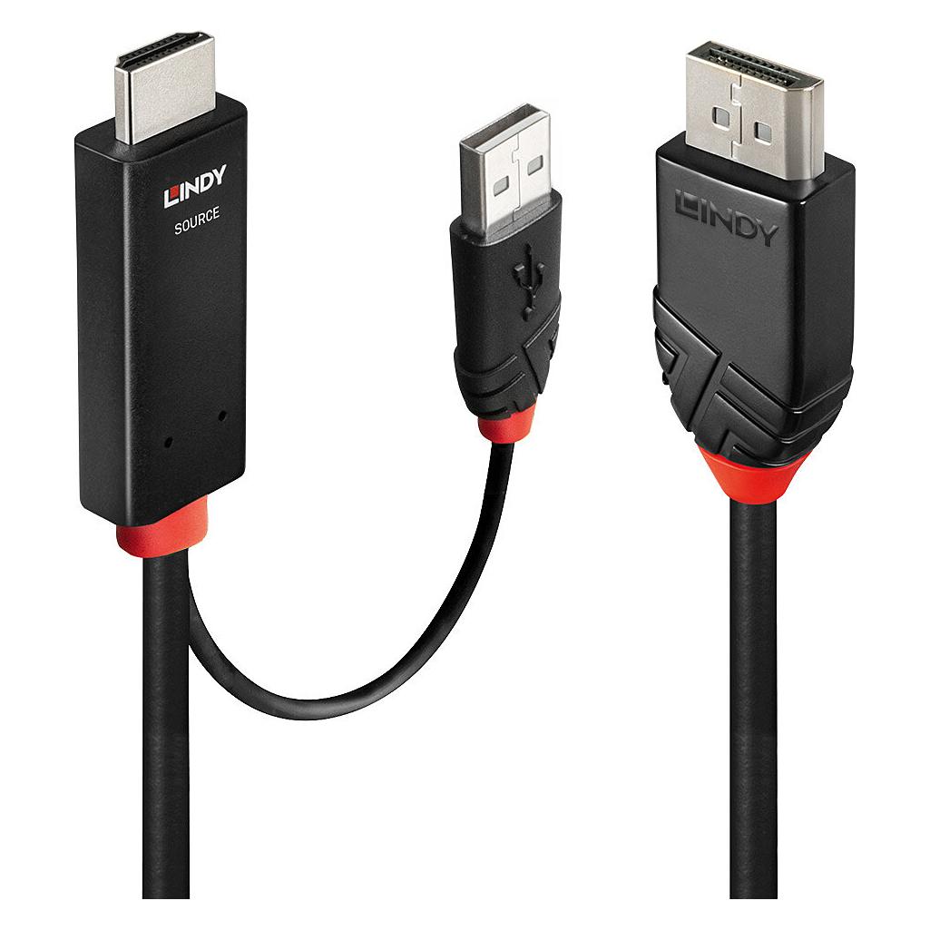 Lindy HDMI an DisplayPort Adapterkabel (3 m) (41500)