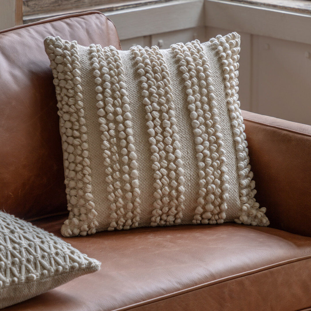 Bloomsbury Market Cream Square Cushion Cream 1.2cm H X 45cm W X 45cm D