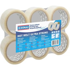 DONAU Packband PP, 7850001PL-00, transparent, 48mm x 66m, 6 Rollen