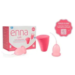 Enna Cycle Menstruationstasse Größe L 2 Tassen Sterilisator