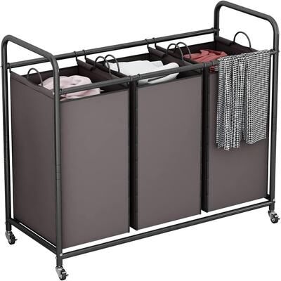 No "3Bag Laundry Basket Hamper Laundry - 33.46""L x 15.75""W x 32.68""H"