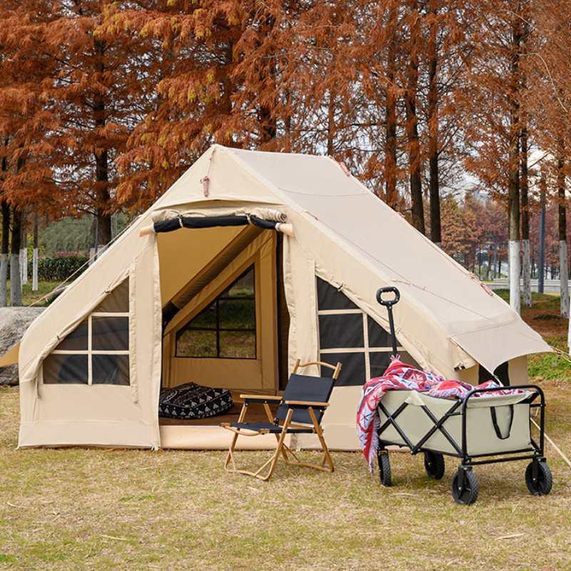 Outdoor Camping Zelt 3-5 Personen Wasserdicht Faltbar Familienzelt Sonnenschutz Oxford Pavillon Schnellaufbau Garten Picknick Party